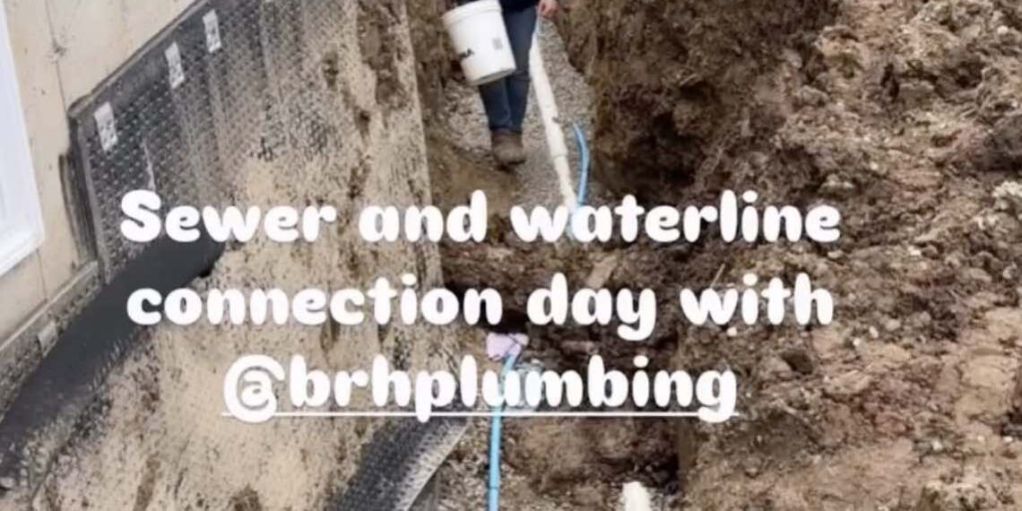 Sewer and Waterline connections by BRH Plumbing BRH Plumbing professionally backfilling a utility trench in Hamilton for ground stability.