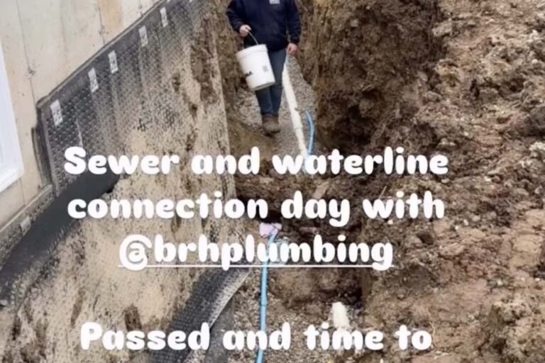 BRH Plumbing professionally backfilling a utility trench in Hamilton for ground stability.